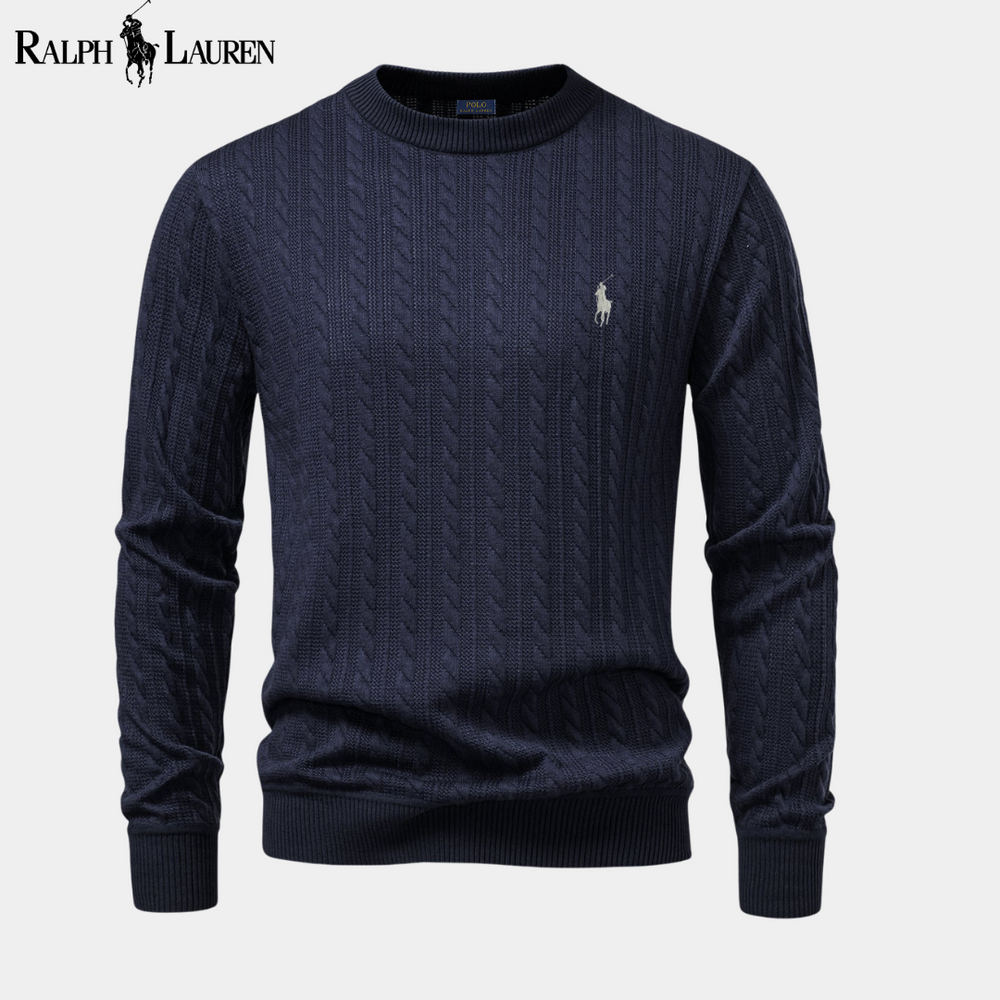 Ꮢalph Lauren™ Randig Jacquard Rundhalsad Tröja