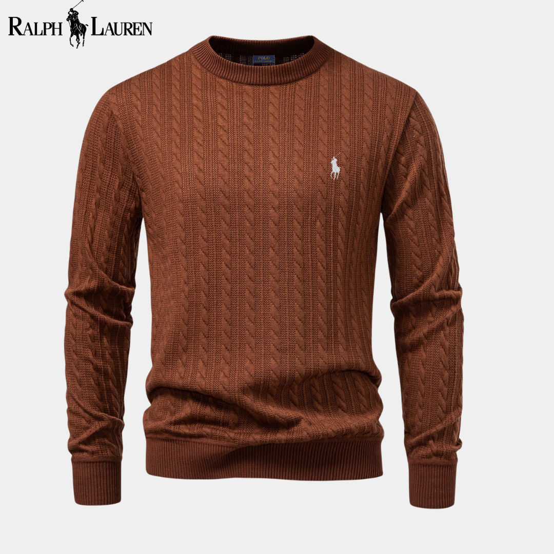 Ꮢalph Lauren™ Randig Jacquard Rundhalsad Tröja