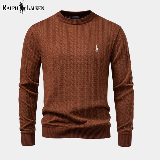 Ꮢalph Lauren™ Randig Jacquard Rundhalsad Tröja
