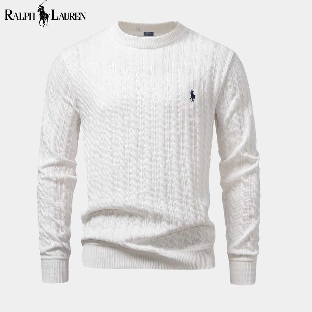 Ꮢalph Lauren™ Randig Jacquard Rundhalsad Tröja
