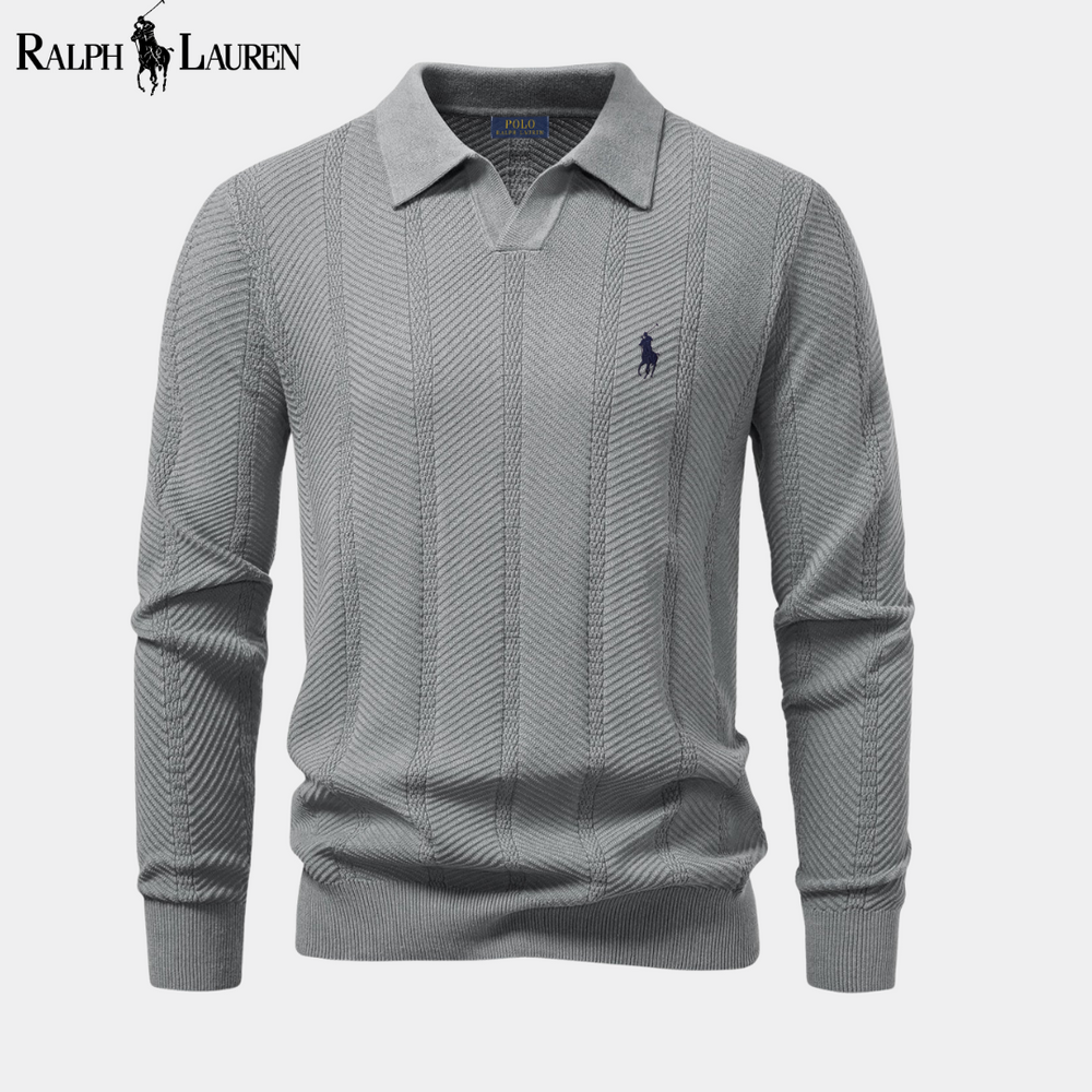Ꮢalph Lauren™ Långärmad Stickad V-ringad Polotröja