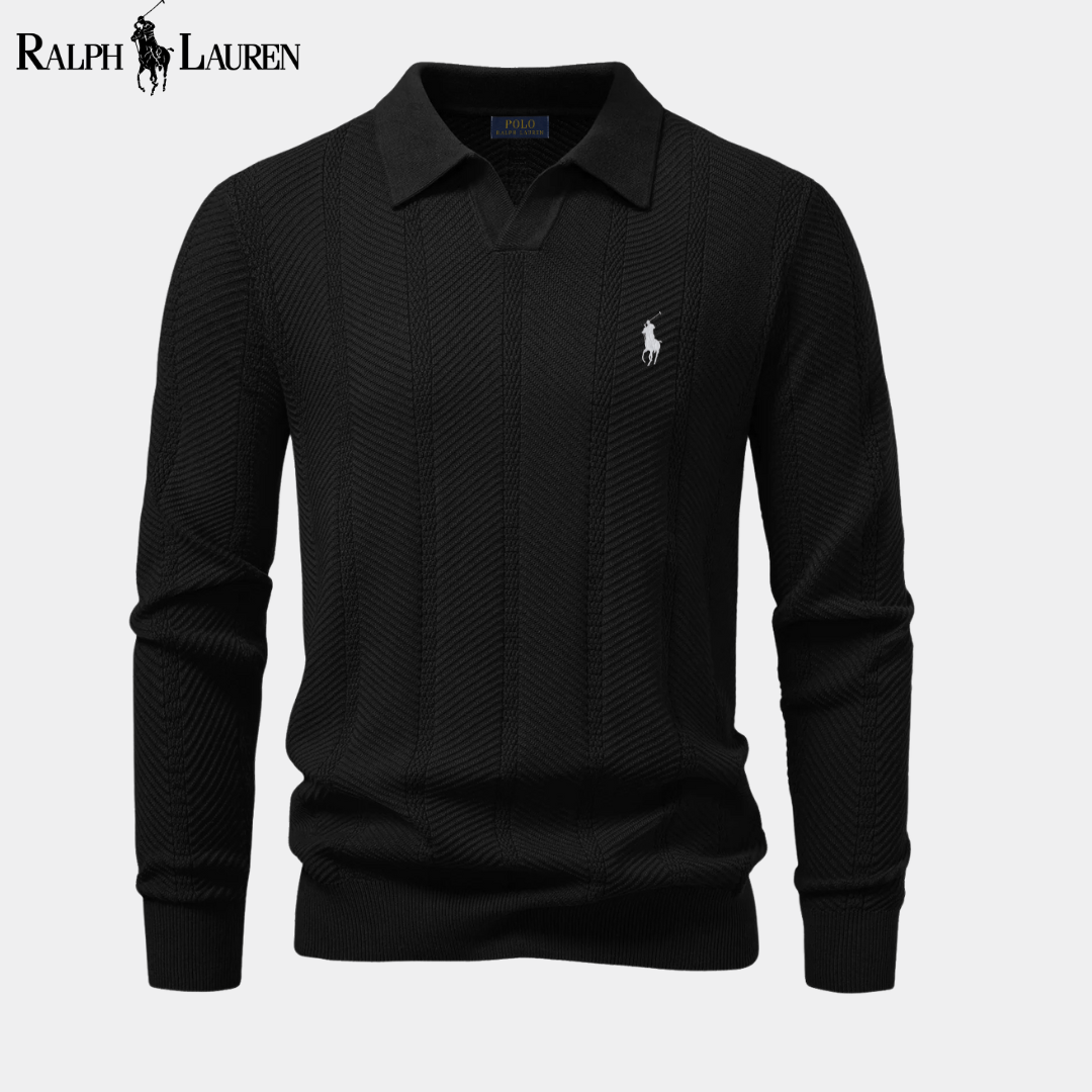 Ꮢalph Lauren™ Långärmad Stickad V-ringad Polotröja