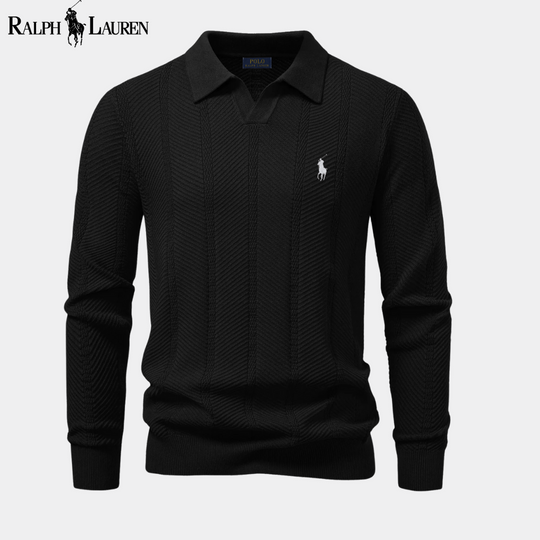 Ꮢalph Lauren™ Långärmad Stickad V-ringad Polotröja